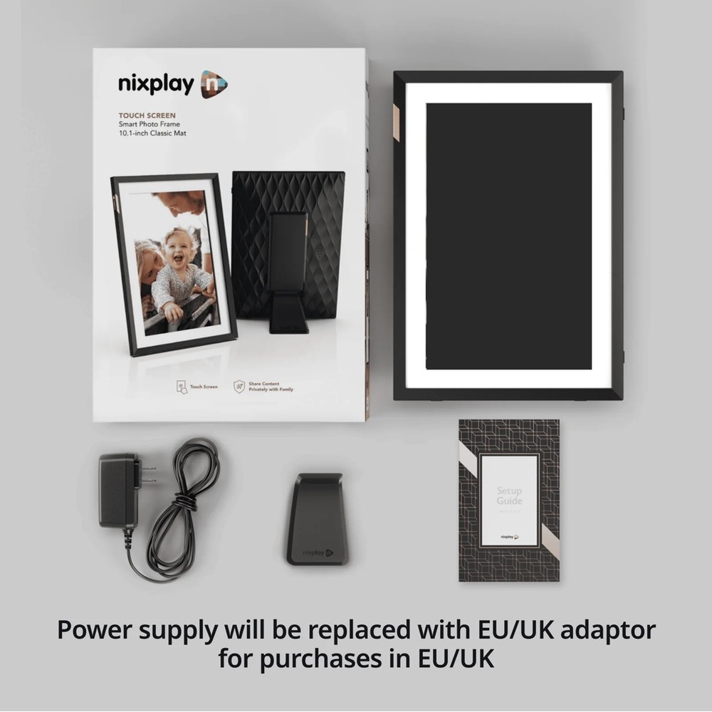 10.1 Inch Touch Screen Photo Frame - Black